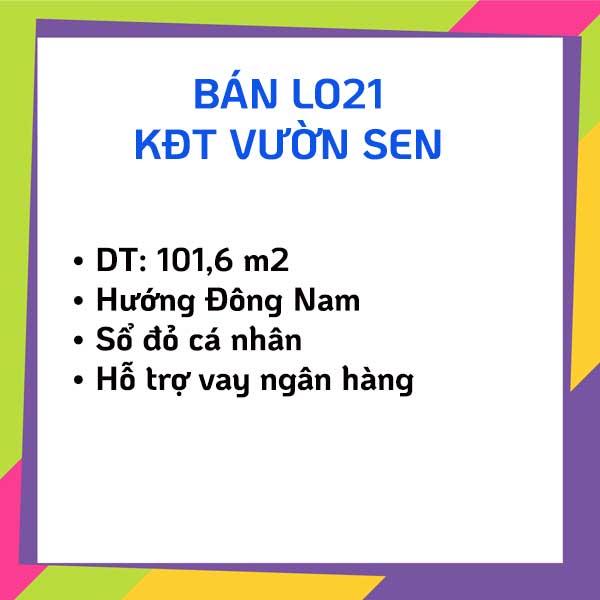 LO21 Nhà phố view công viên khu đô thị Vườn Sen Đồng Kỵ
